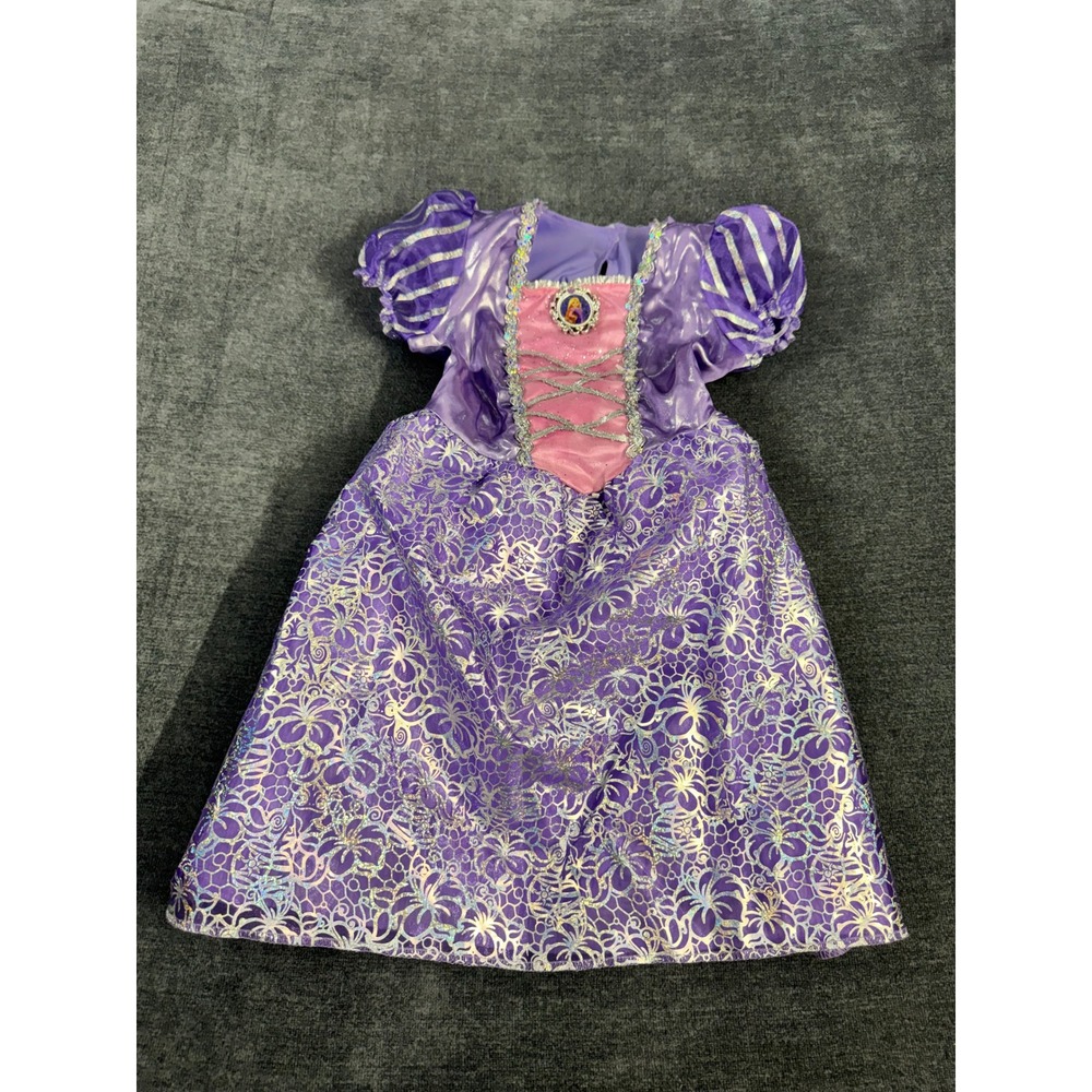 Disney Rapunzel Tangled Princess Costume Dress Purple Pink Toddler Girls 3T